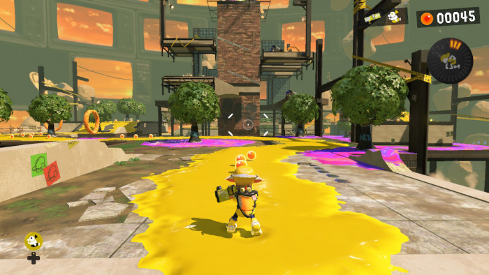 Die Kampagne schickt uns als Agent in farbige Umgebungen. (Bild: Nintendo/Screenshot: Golem.de)