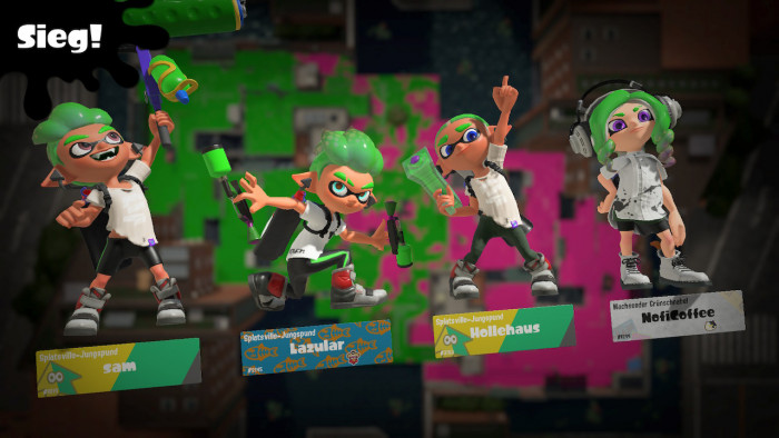 Gewonnen - wir sind der zweite von rechts. (Bild: Nintendo/Screenshot: Golem.de)