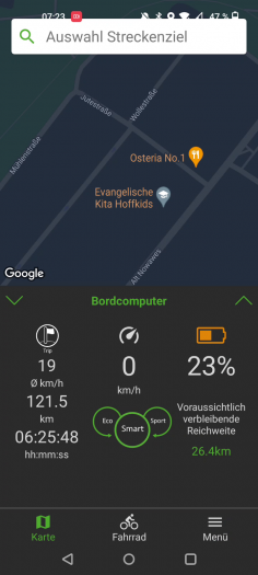 Sie fungiert auch als Fahrradcomputer. (Bild: Nina Völkel / Golem.de)