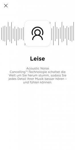 Im Leise-Modus bietet die Music-App keine weiteren Einstellungen. (Screenshot: Golem.de)
