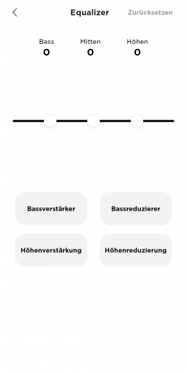 Boses Music-App hat einen Equalizer. (Screenshot: Golem.de)
