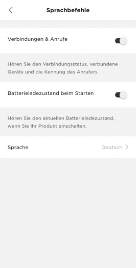 Das können wir bei den Sprachansagen konfigurieren. (Screenshot: Golem.de)