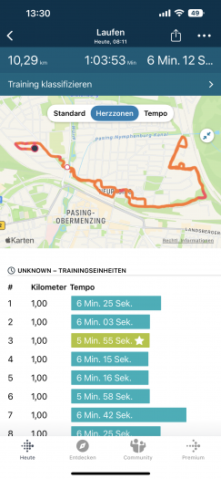Diese Strecke sind wir mit der Sense 2 gelaufen. (Bild: Fitbit/Screenshot: Golem.de)