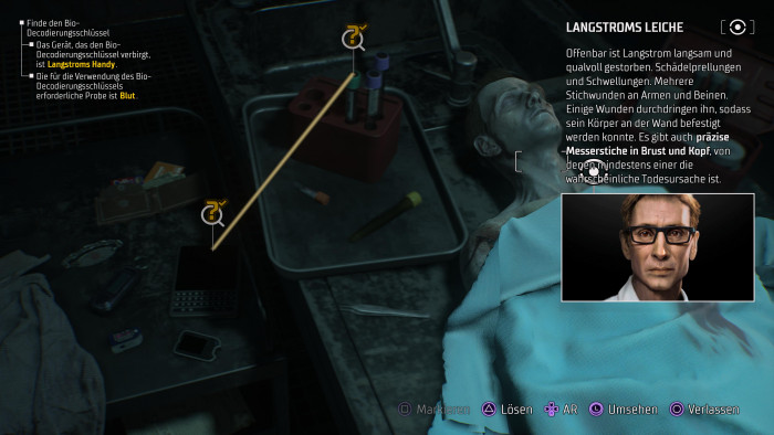 Bei Ermittlungen müssen wir einfache Beziehungen zwischen Beweisen herstellen. (Bild: WB Games / Screenshot: Golem.de)
