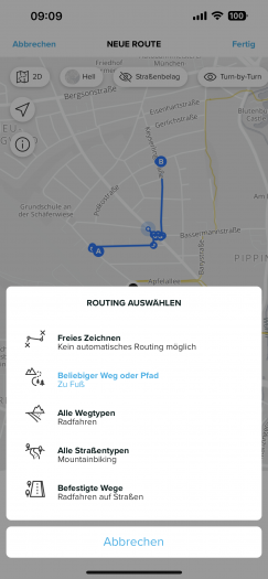 Das Anlegen von Routen funktioniert sehr einfach. (Bild: Suunto/Screenshot: Golem.de)