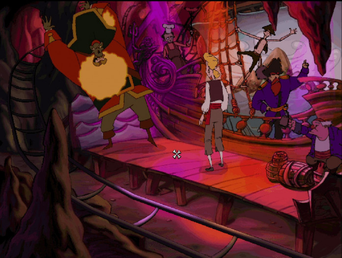 Bösewicht LeChuck taucht zwar nicht sehr häufig auf, ist aber natürlich der zentrale Gegner im Showdown von The Curse of Monkey Island. (Bild: Lucas Arts / Screenshot: Medienagentur Plassma)