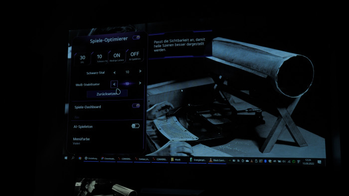 Es gibt ein Gaming-Menü. (Bild: Golem.de)