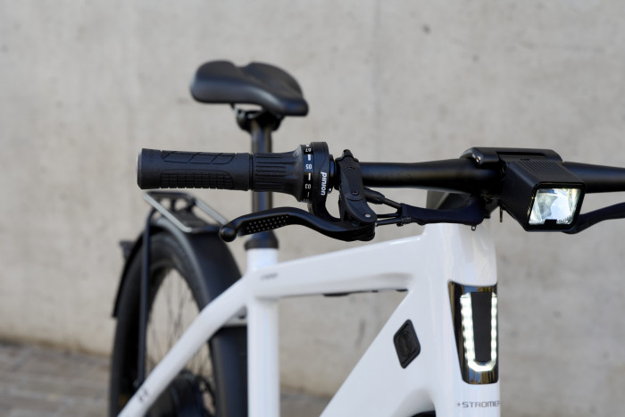 Die Unterstützungsstufen werden am Lenker gewählt. (Bild: Stromer)