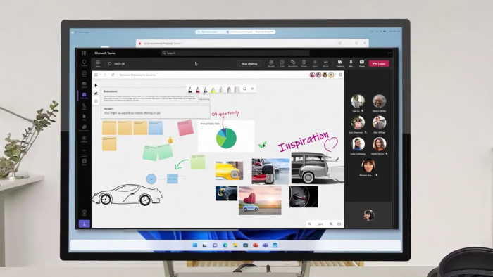 Der in der Keynote gezeigte UI-Protoyp von Windows. (Bild: Microsoft)