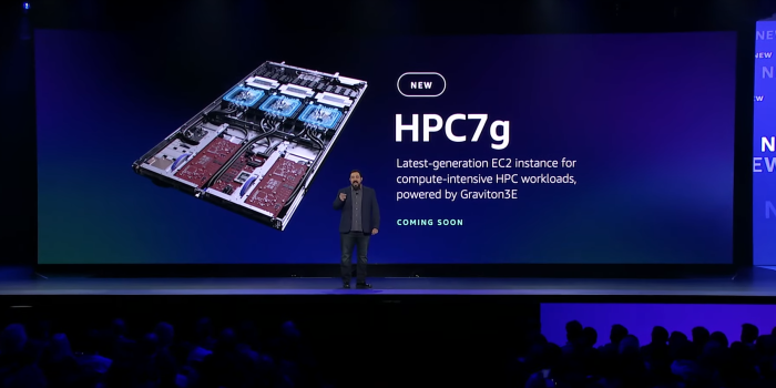 Zum Einsatz kommt der Graviton 3E in den neuen HPC7g-Instanzen. (Bild: AWS)