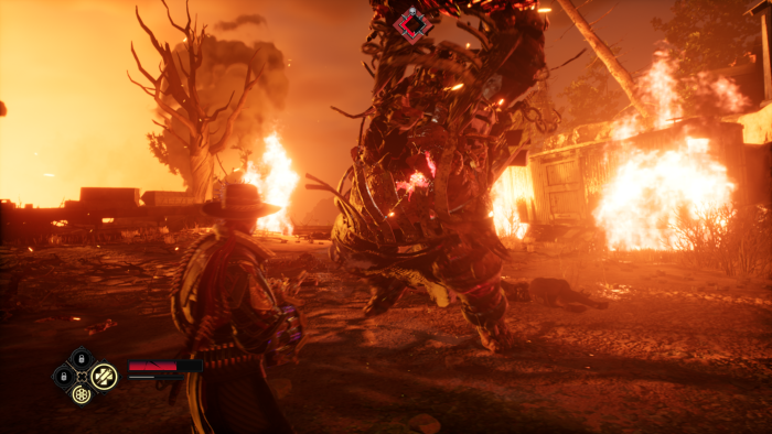 Jesse Rentier im Kampf mit einem von sehr, sehr vielen Oberbossen (Bild: Focus Entertainment/Screenshot: Golem.de)