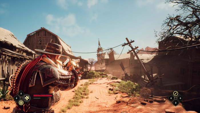 Mit dem Gewehr schalten wir einen Feind in weiter Ferne aus. (Bild: Focus Entertainment/Screenshot: Golem.de)