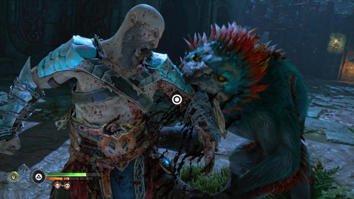 Kratos muss gegen allerlei Fantasy-Figuren antreten. (Bild: Sony / Screenshot: Golem.de)