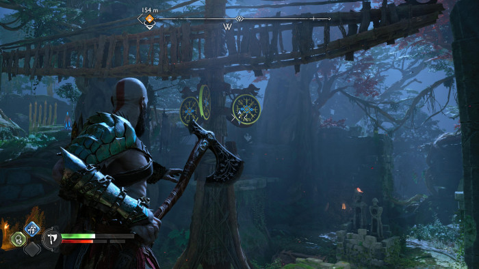 Mit der Axt können wir diesen Kran drehen, um weiterzukommen. (Bild: Sony / Screenshot: Golem.de)