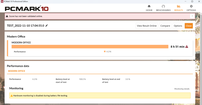 Akkulaufzeit in PCMark (Bild: Oliver Nickel/Golem.de)