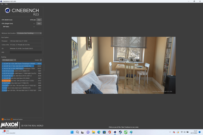 Cinebench R23, Multicore 10 Min. (Bild: Oliver Nickel/Golem.de)