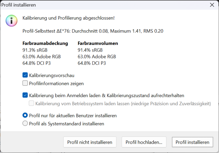 Farbabdeckung des Displays (Bild: Oliver Nickel/Golem.de)