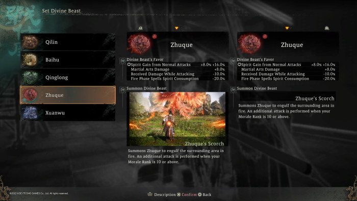 F&uuml;nf Begleittiere stehen zur Auswahl. (Bild: Team Ninja / Screenshot: Golem.de)