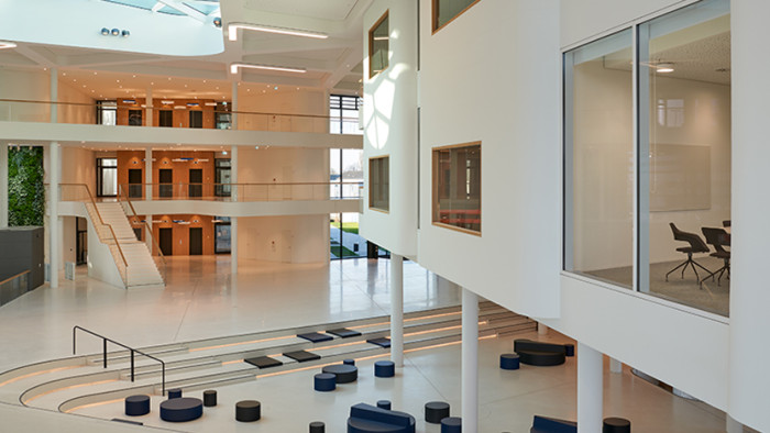 Der neue ALDI Nord Campus in Essen schafft eine ideale Umgebung f&uuml;r eine kreative und effektive Zusammenarbeit. (Bild: ALDI Einkauf SE & Co. oHG)