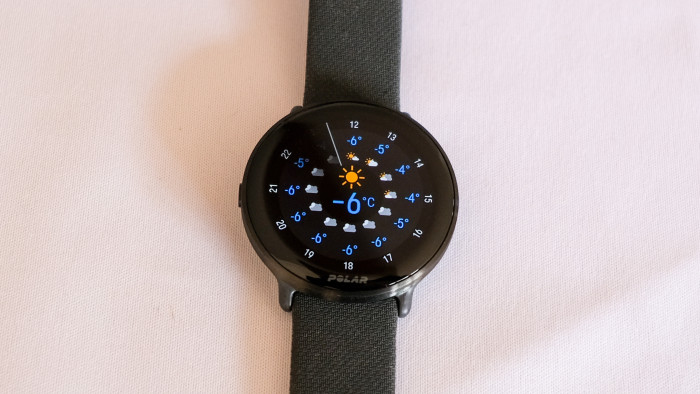 Sieht cool aus: Der vom Smartphone übertragene Wetterbericht (Foto: Steinlechner/Golem.de)