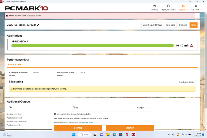 Bei 120 Hz hält das Gerät aber auch lange durch. (Bild: Oliver Nickel/Golem.de)