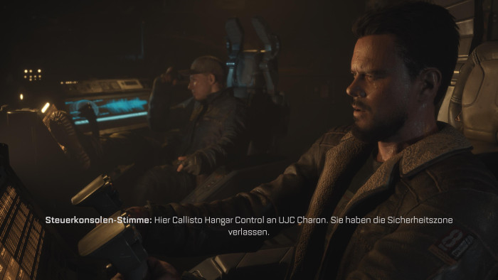 Im Intro ist Jacob in seinem Raumschiff unterwegs. (Bild: Krafton/Screenshot: Golem.de)