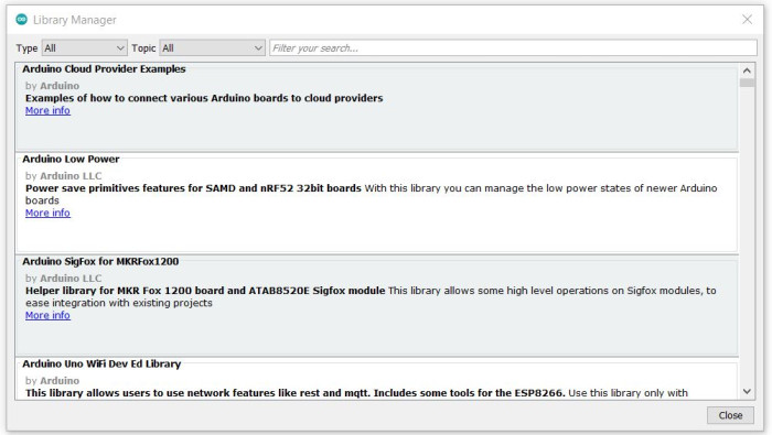 Library Manager der Arduino IDE (Bild: Marcus Toth)