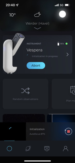 Initialisierung der Singularity-App (Bild: Mario Keller)