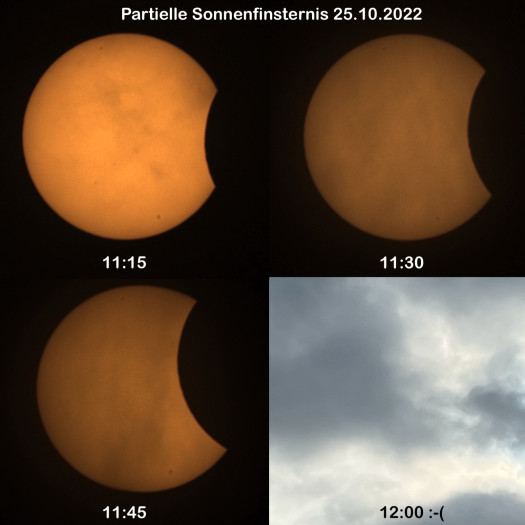 Bilder der partiellen Sonnenfinsternis (Bild: Mario Keller)