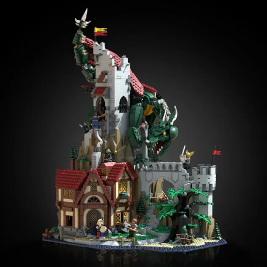 Konzeptbild von Dragon's Keep: Journey's End. Das finale Produkt kann abweichen. (Bild: Lego/Lucas Bolt)