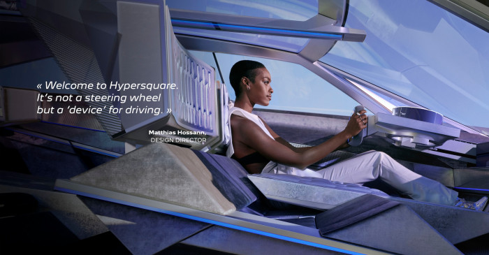 Inception Concept: Peugeot zeigt Lenkrad im Getränkehalter-Look - Golem.de