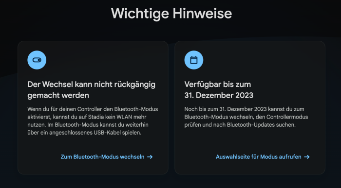Stadia-Controller auf Bluetooth umstellen Schritt 2 (Screenshot: Golem.de)
