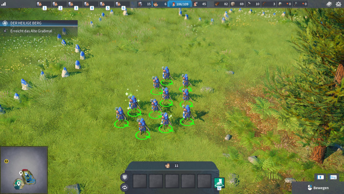 Wenn die Armee nicht k&auml;mpft, wird sie geheilt. (Bild: Ubisoft / Screenshot: Golem.de)