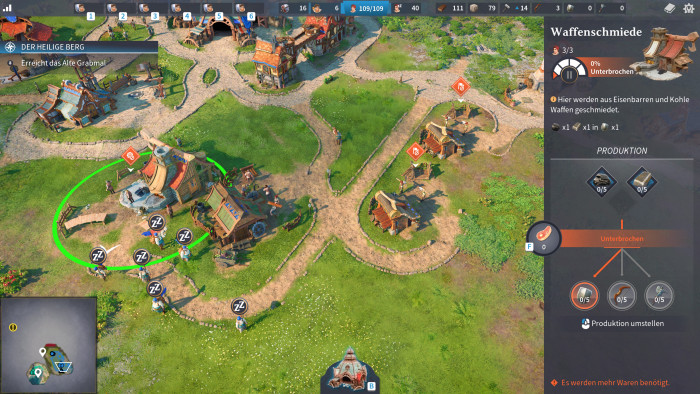 Der Waffenschmiede fehlen Ressourcen. (Bild: Ubisoft / Screenshot: Golem.de)