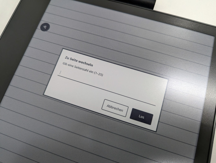 Die neue Anwahlfunktion für Notizbuchseiten ist nicht gut umgesetzt. (Bild: Tobias Költzsch/Golem.de)