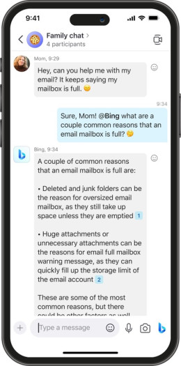 Bing-ChatBot in Skype (Bild: Microsoft)