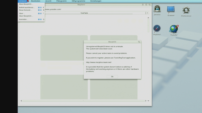 Nach einer halben Stunde ist in der kostenlosen Version Schluss - der Rechner muss neu gestartet werden. (Screenshot: Martin Wolf/Golem.de)