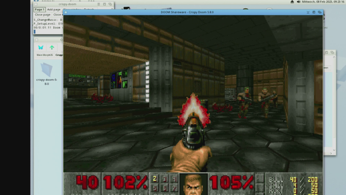 Doom läuft flüssig. (Screenshot: Martin Wolf/Golem.de)
