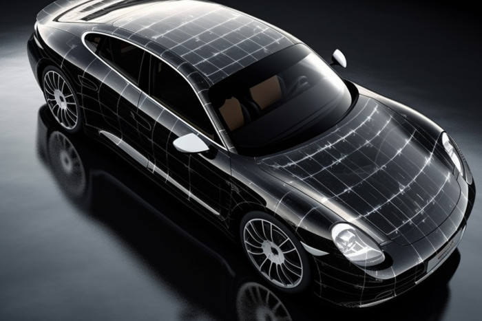 Ob Porsche auch seine eigenen Modelle mit Solarzellen ausstattet, ist noch unklar. (Foto: Midjourney)