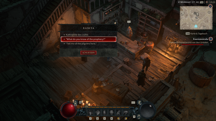 Wir können von NPCs Quests und Geschichten erhalten. (Screenshot: Oliver Nickel/Golem.de)