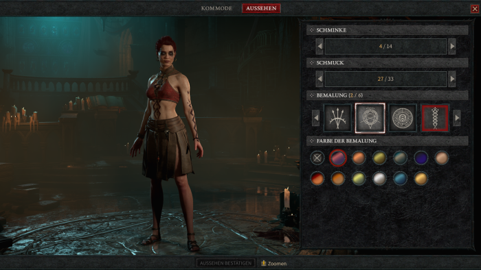 Wir können das Aussehen unserer Figur jederzeit im Spiel ändern. (Screenshot: Oliver Nickel/Golem.de)