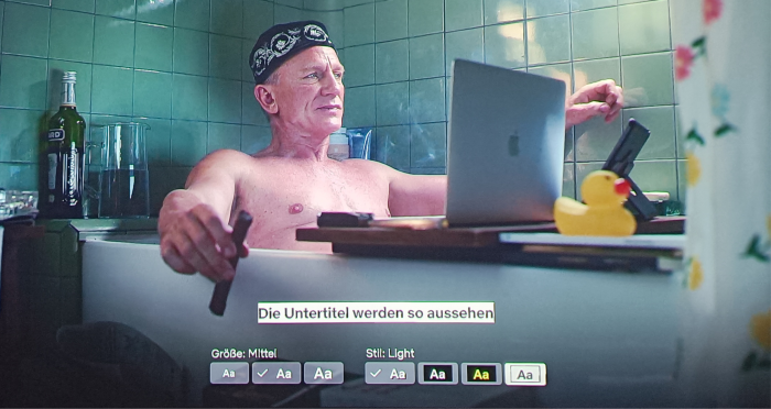 Einer der drei neuen Stile für Netflix-Untertitel (Bild: Ingo Pakalski/Golem.de)