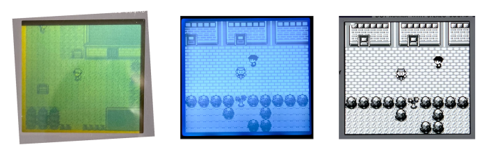 Display-Vergleich von li. nach re.: Original-Classic-Display, Backlight mit Bivert-Mod und IPS. (Bild: Nintendo / Gamefreak / Andrea Maurer)