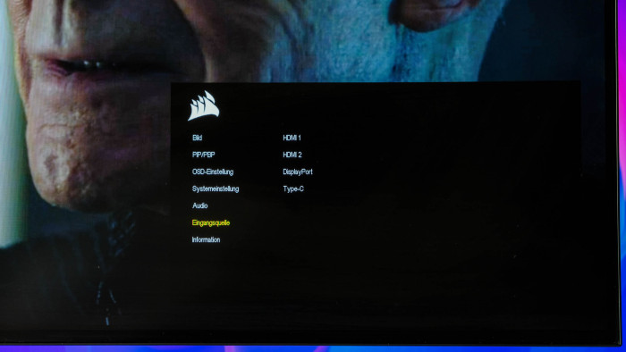 Einstellungsmenü des Bildschirms (Bild: Oliver Nickel/Golem.de)