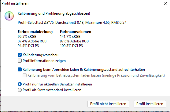 Gut kalibriertes Panel (Bild: Oliver Nickel/Golem.de)