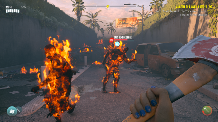 Es gibt auch Flammenzombies ... (Bild: Dambuster Games/Screenshot: Golem.de)
