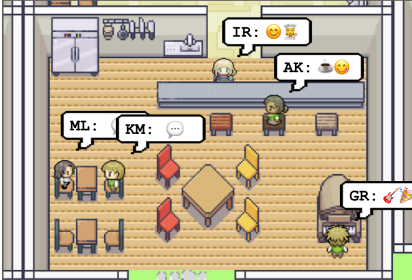 KI-Agenten reden und leben in Smallville miteinander. (Bild: Google Research/Stanford University)