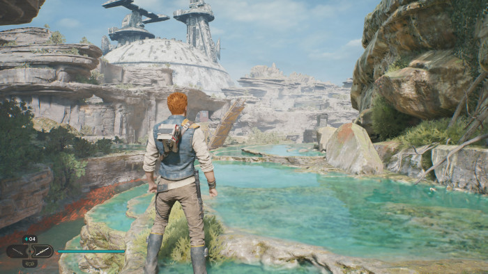 Der Planet Koboh hat viele h&uuml;bsche Ecken. (Bild: EA/Screenshot: Golem.de)