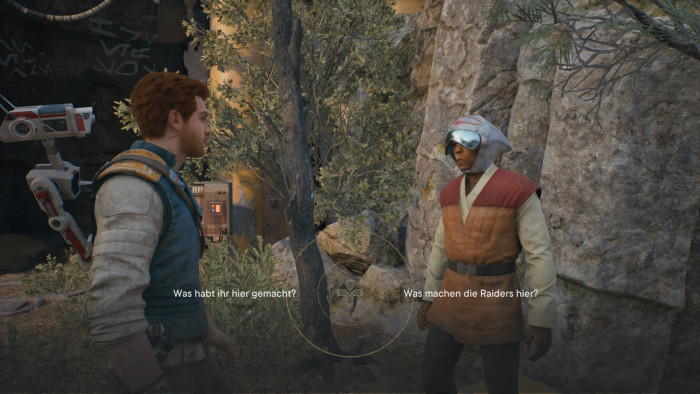 Nur gelegentlich k&ouml;nnen wir in Dialogen zwischen Optionen w&auml;hlen. (Bild: EA/Screenshot: Golem.de)