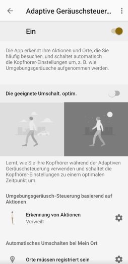 Hier wird die adaptive Geräuschstuerung eingestellt. (Screenshot: Golem.de)